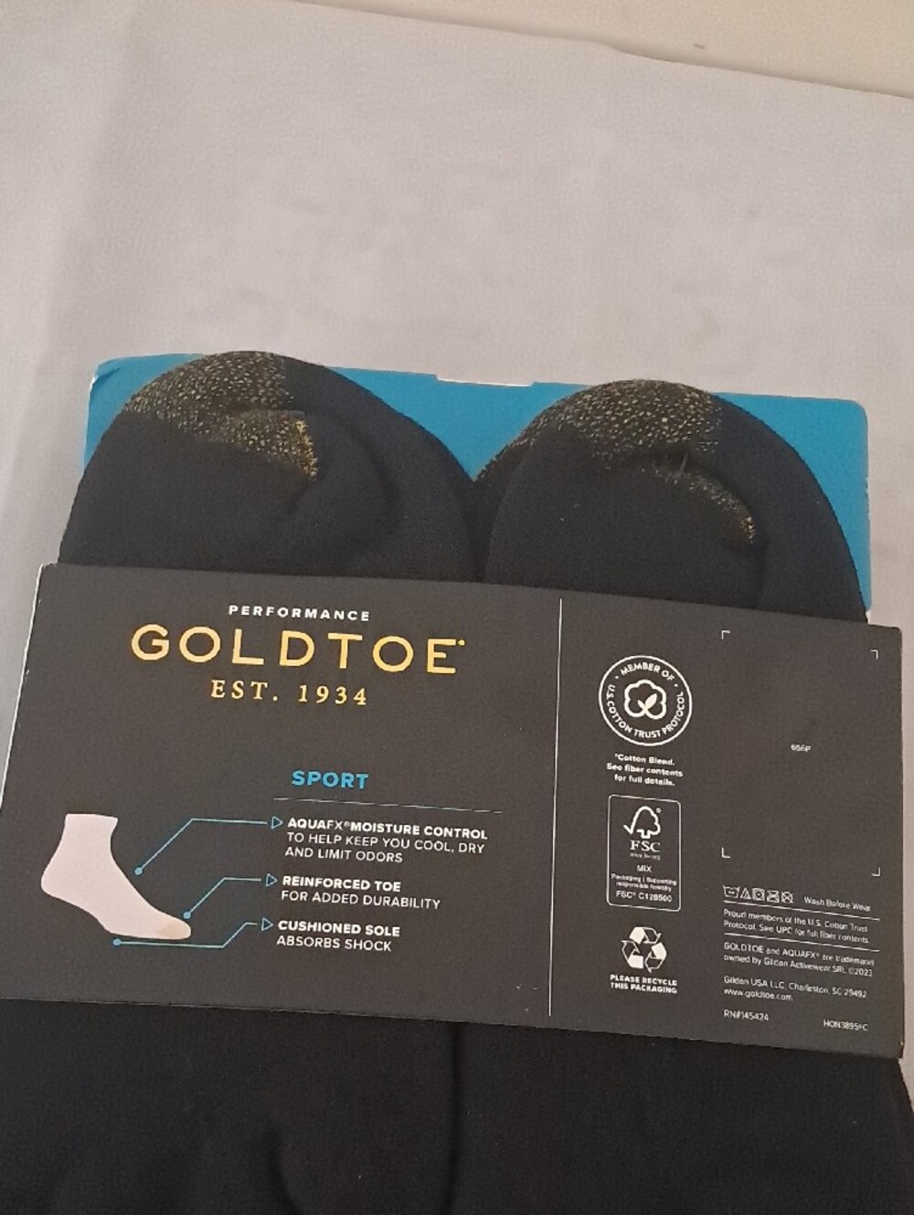 Gold Toe Black Quarter Athletic Socks - 6 Pack - Picture 6 of 6
